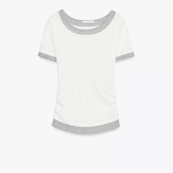 DOUBLE RIB RUCHED T-SHIRT - Picture 4 of 6